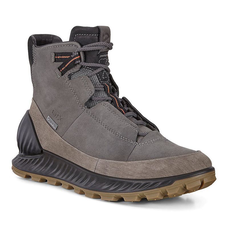 Men Boots Ecco Exostrike M - Outdoor Grey - India JIPQFM618